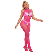 Carregar imagem no visualizador da galeria, Bodystocking rosa em rede - Subblime
