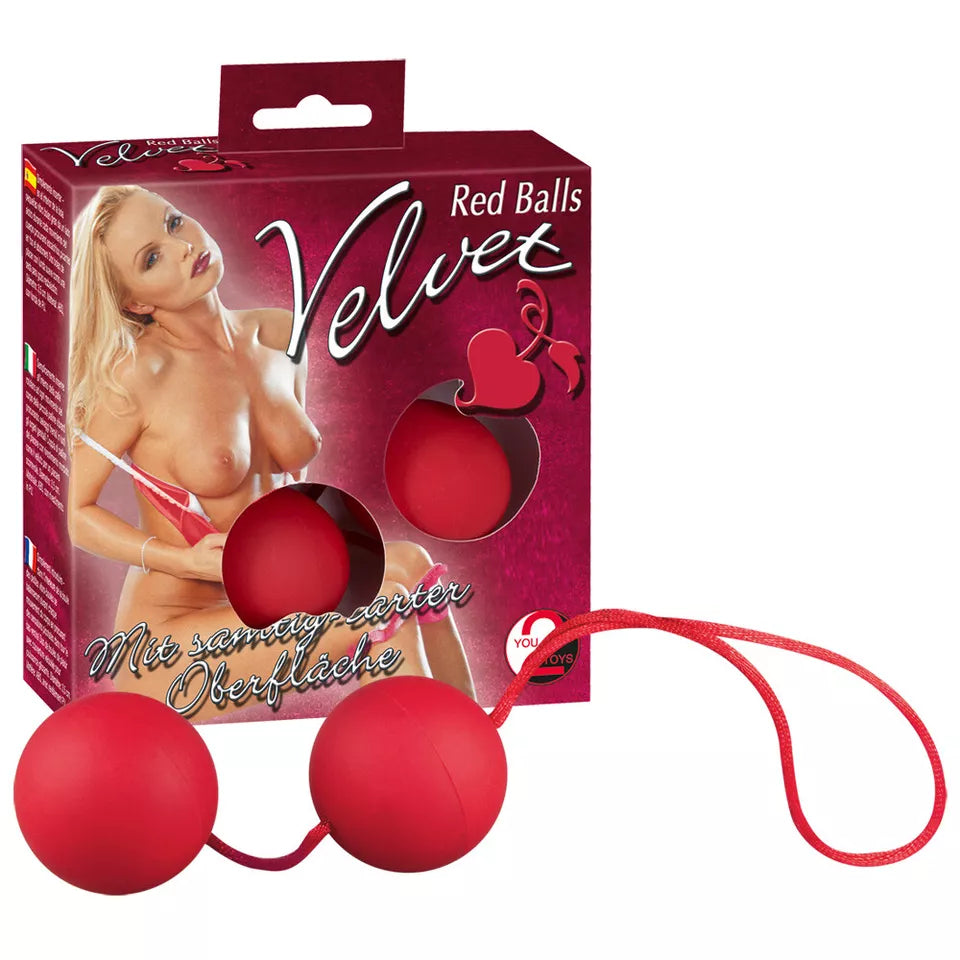 Bolas vaginais - Velvet Love Balls - Vermelho