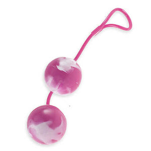 Bolas vaginais para exercícios pélvicos - Rosas e Brancas - Duo Balls