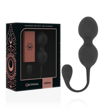 Carregar imagem no visualizador da galeria, Bolas vaginais vibratórias para exercícios de Kegel - Recarregável - Preto - Nisha - Rithual
