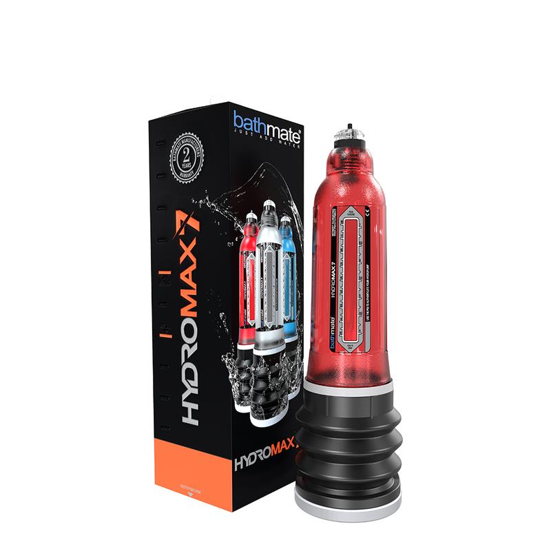 Bomba manual para aumentar o pénis - Hydromax 7 - Vermelho - Bathmate