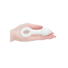 Carregar imagem no visualizador da galeria, Plug anal branco em vidro borossilicato - Crystalino Shots
