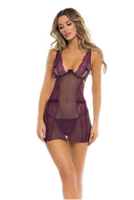 Carregar imagem no visualizador da galeria, Camisa de noite e tanga em roxo - Sneak peak - René Rofé
