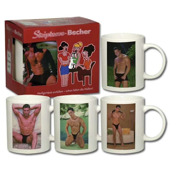 Caneca mágica com homens - Efeito termossensível