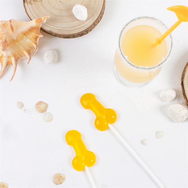 Chupa de goma em forma de pénis - com 7.3% de álcool - Piña Colada - Secret Play