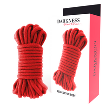 Carregar imagem no visualizador da galeria, Corda bondage vermelha - 20 metros - Red cotton rope - Darkness
