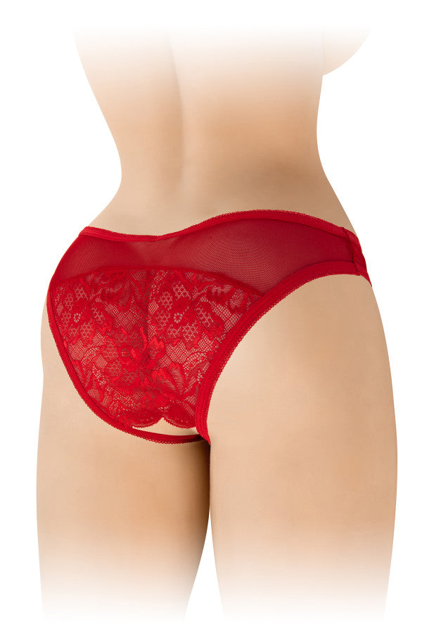 Cueca em renda - Vermelha - Ava  - Fashion Secret