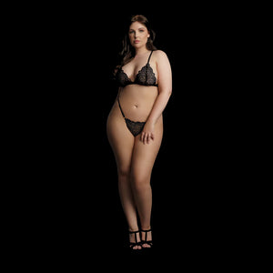 Conjunto sutiã e tanga preto - Le Désir