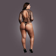 Carregar imagem no visualizador da galeria, Body com mangas e gola alta - Preto - Plus Size - Le Désir
