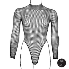 Carregar imagem no visualizador da galeria, Body com mangas e gola alta - Preto - Plus Size - Le Désir
