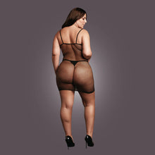 Carregar imagem no visualizador da galeria, Vestido em rede - Preto - Plus size - Le Désir
