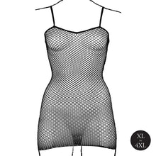 Carregar imagem no visualizador da galeria, Vestido em rede - Preto - Plus size - Le Désir

