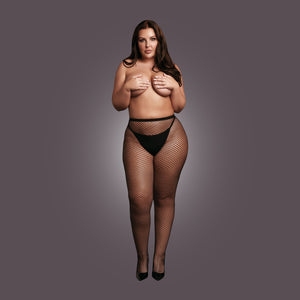 Collants com risca atrás - Preto - Plus Size - Le Désir