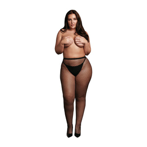 Collants com risca atrás - Preto - Plus Size - Le Désir
