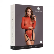 Carregar imagem no visualizador da galeria, Body em rede com ligas - Vermelho - Le Désir
