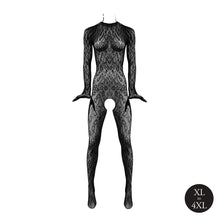 Carregar imagem no visualizador da galeria, Catsuit preto com padrão de leopardo - Roxy - Le Désir
