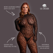 Carregar imagem no visualizador da galeria, Catsuit preto com padrão de leopardo - Roxy - Le Désir
