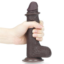 Carregar imagem no visualizador da galeria, Dildo deslizante com dupla camada 7” - Castanho - 18 cm - Sliding Skin - LoveToy
