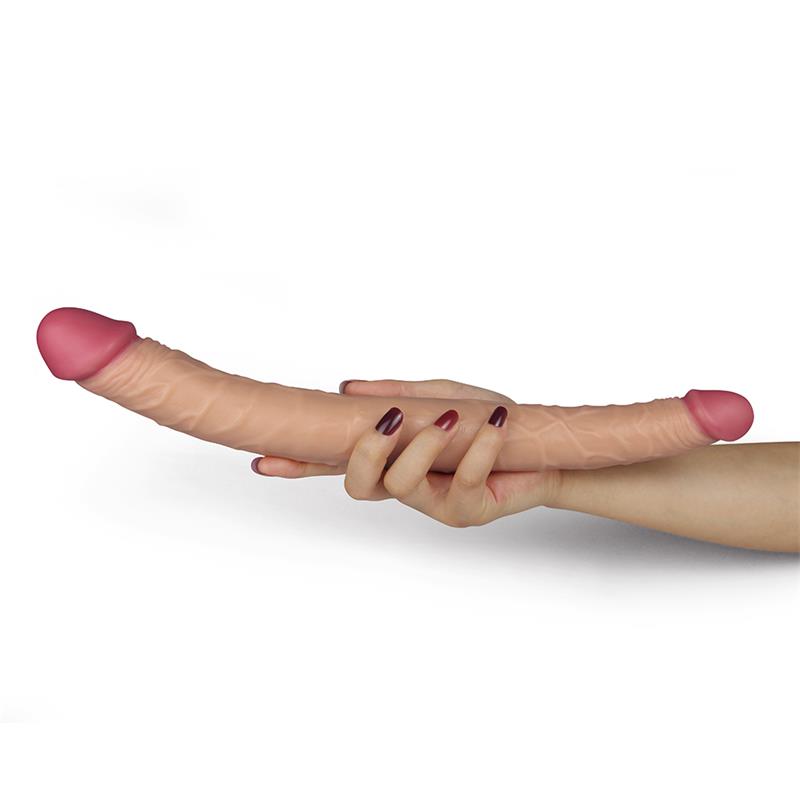 Dildo duplo - Lady killer tapered double penetration - Bege - 36.5 cm - Lovetoy