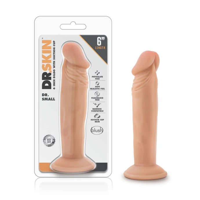 Dildo realístico - 16.5 cm - Bege - Dr. Small - Dr. Skin