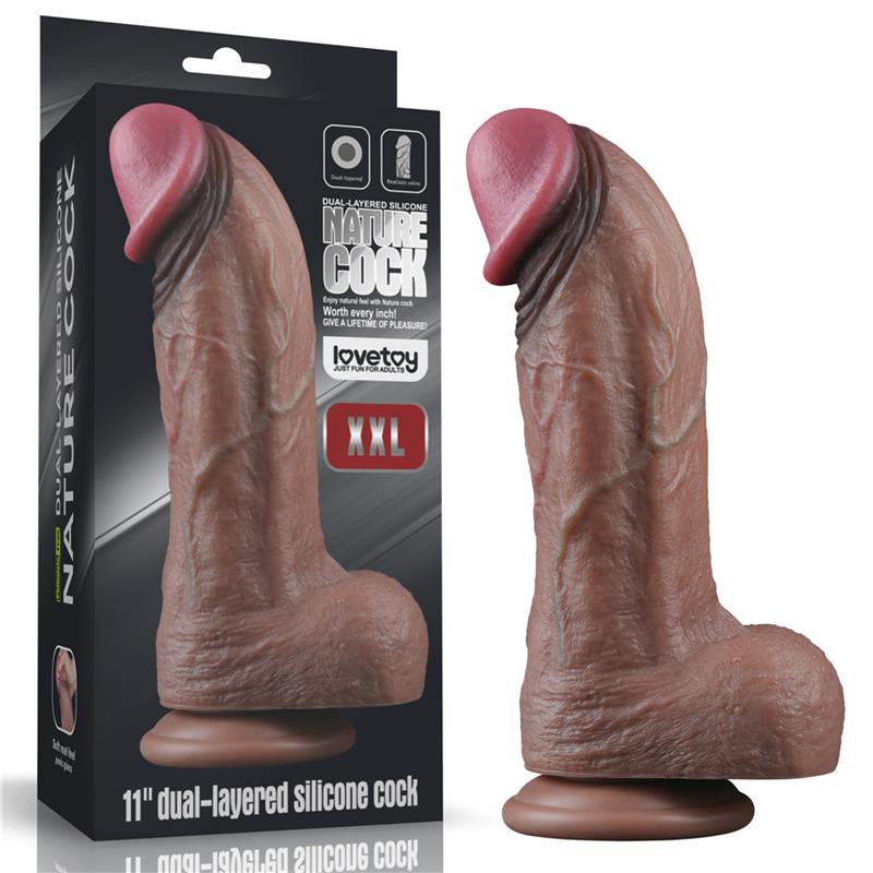 Dildo realístico com dupla densidade - 28 cm - Nature cock - Love Toy