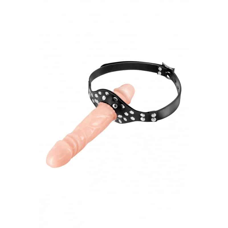 Mordaça com dildo - Bege - Fetish Tentation