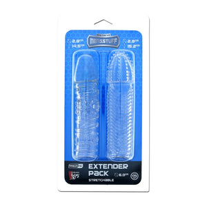 Kit de mangas penianas transparentes com pontos estimulantes - Menzstuff Penis Extender - Dream Toys