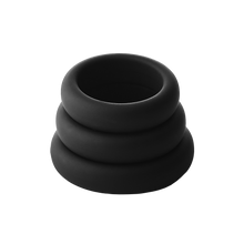 Carregar imagem no visualizador da galeria, Conjunto de 3 anéis para o pénis - Silicone - Smooth Silicone Cockring Pack - Ramrod
