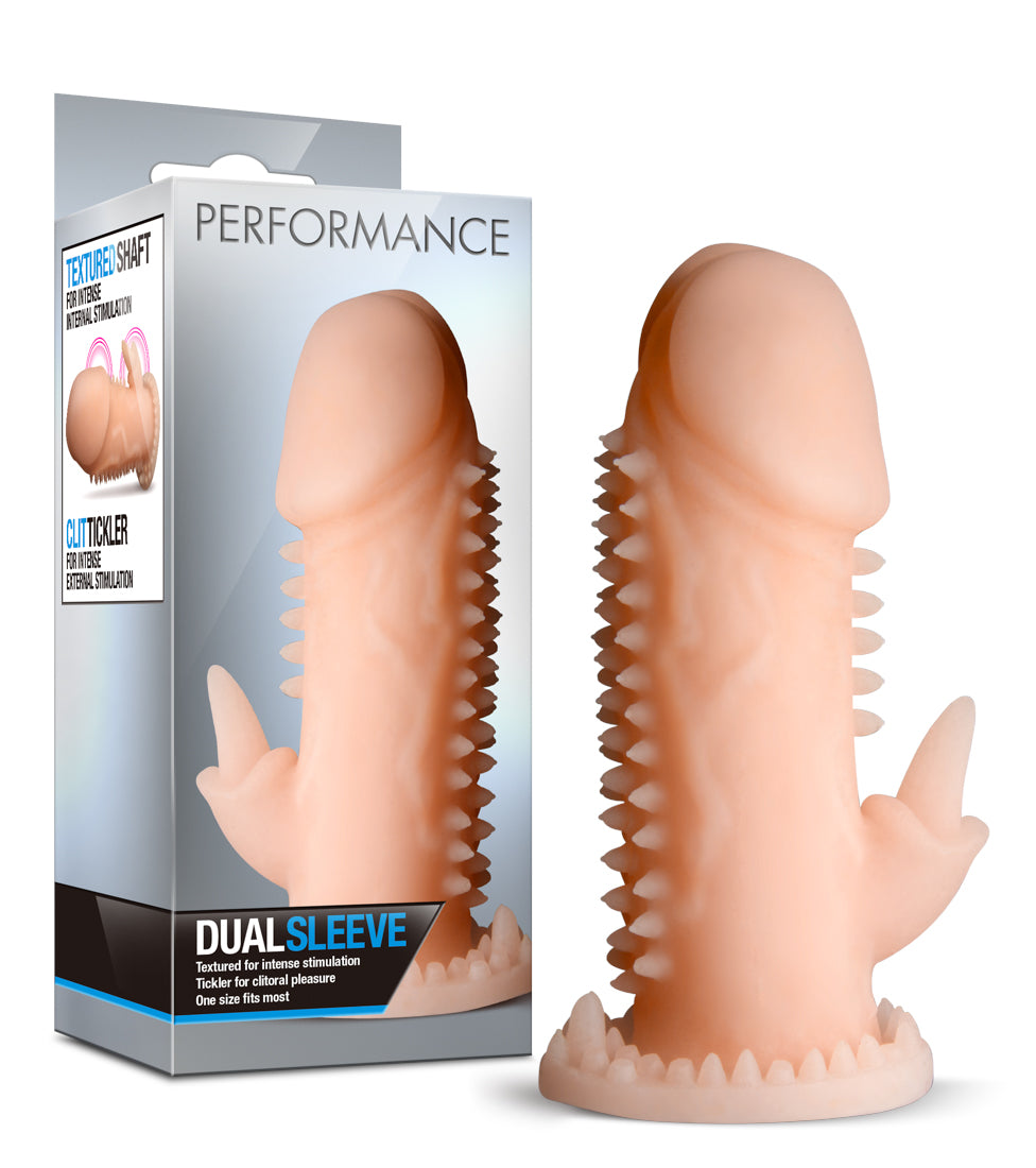 Manga para pénis - Bege - 11 cm - Dual Sleeve - Blush