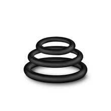 Carregar imagem no visualizador da galeria, Conjunto de 3 anéis para pénis e testículos - Preto - VS4 performance rings - Blush
