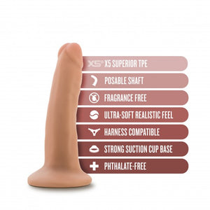 Dildo realístico - 14 cm - Posable 5" - Bege - Dr. Skin