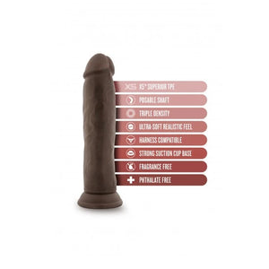 Dildo Realístico Posable 9’’ - 22cm - Castanho - Dr. Skin