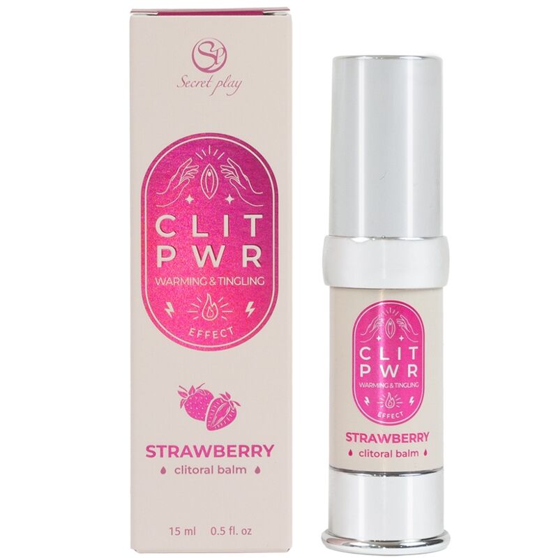 Gel estimulante com efeito vibração e aquecimento - Morango - Secret Play