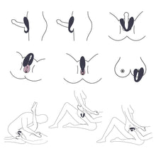 Carregar imagem no visualizador da galeria, Vibrador para casais - Preto - E12 - Virgite
