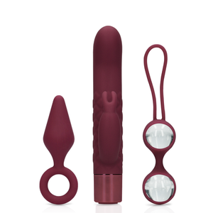 Kit 3 brinquedos - Vibrador, Bolas vaginais e Plug anal - (S)explore Toy Kit for her - Loveline