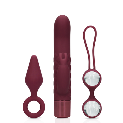 Kit 3 brinquedos - Vibrador, Bolas vaginais e Plug anal - (S)explore Toy Kit for her - Loveline