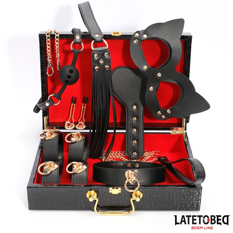 Kit BDSM - Mala de luxo com 8 acessórios - Latetobed
