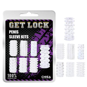 Kit de 7 mangas para pénis -Transparente - CHISA