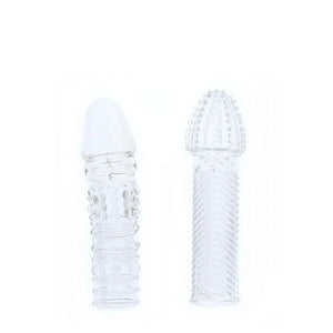 Kit de mangas penianas transparentes com pontos estimulantes - Menzstuff Penis Extender - Dream Toys