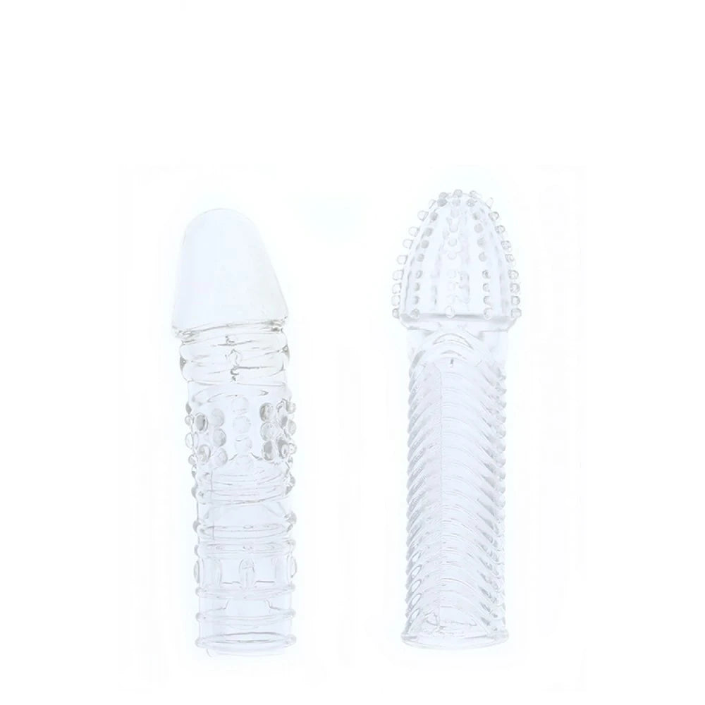Kit de mangas penianas transparentes com pontos estimulantes - Menzstuff Penis Extender - Dream Toys