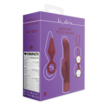 Carregar imagem no visualizador da galeria, Kit 3 brinquedos - Vibrador, Bolas vaginais e Plug anal - (S)explore Toy Kit for her - Loveline
