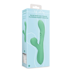 Vibrador vaginal com pulsação interna e com estimulador de clitóris por ondas de pressão - Verde -  Pulse wave - Loveline