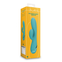 Carregar imagem no visualizador da galeria, Vibrador vaginal e Ponto G - Insuflável - com estimulador de clitóris - Turquesa - Inflatable rabbit vibrator - Loveline
