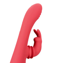 Carregar imagem no visualizador da galeria, Vibrador vaginal com estimulador de clitóris oscilante - Vermelho - Swinging Rabbit - Loveline
