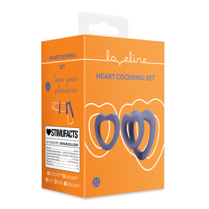 Conjunto de 2 anéis para pénis - Heart cockring set - Loveline