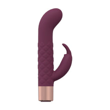 Carregar imagem no visualizador da galeria, Vibrador vaginal com estimulador de clitóris - Bordô - Mini rabbit vibrator - Loveline
