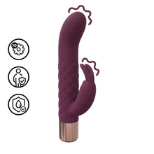 Carregar imagem no visualizador da galeria, Vibrador vaginal com estimulador de clitóris - Bordô - Mini rabbit vibrator - Loveline
