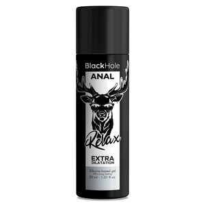 Lubrificante anal à base de silicone - com efeito relaxante e dilatador - Black Hole 30ml
