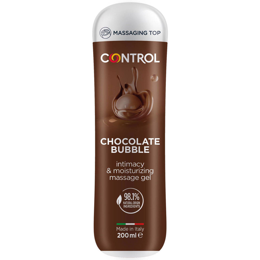 Lubrificante e Gel de massagem com aroma a chocolate - 3-em-1 - 200ml - Control