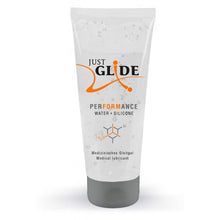 Carregar imagem no visualizador da galeria, Lubrificante híbrido - à base de água e silicone - Performance - 200ml - Just Glide
